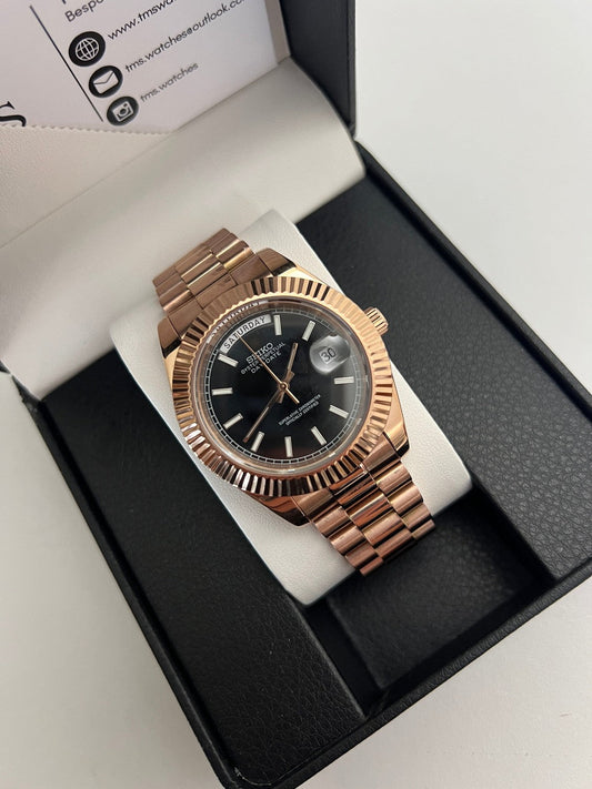 Datejust Homage Watches — Rosevari Watches Seiko mod
