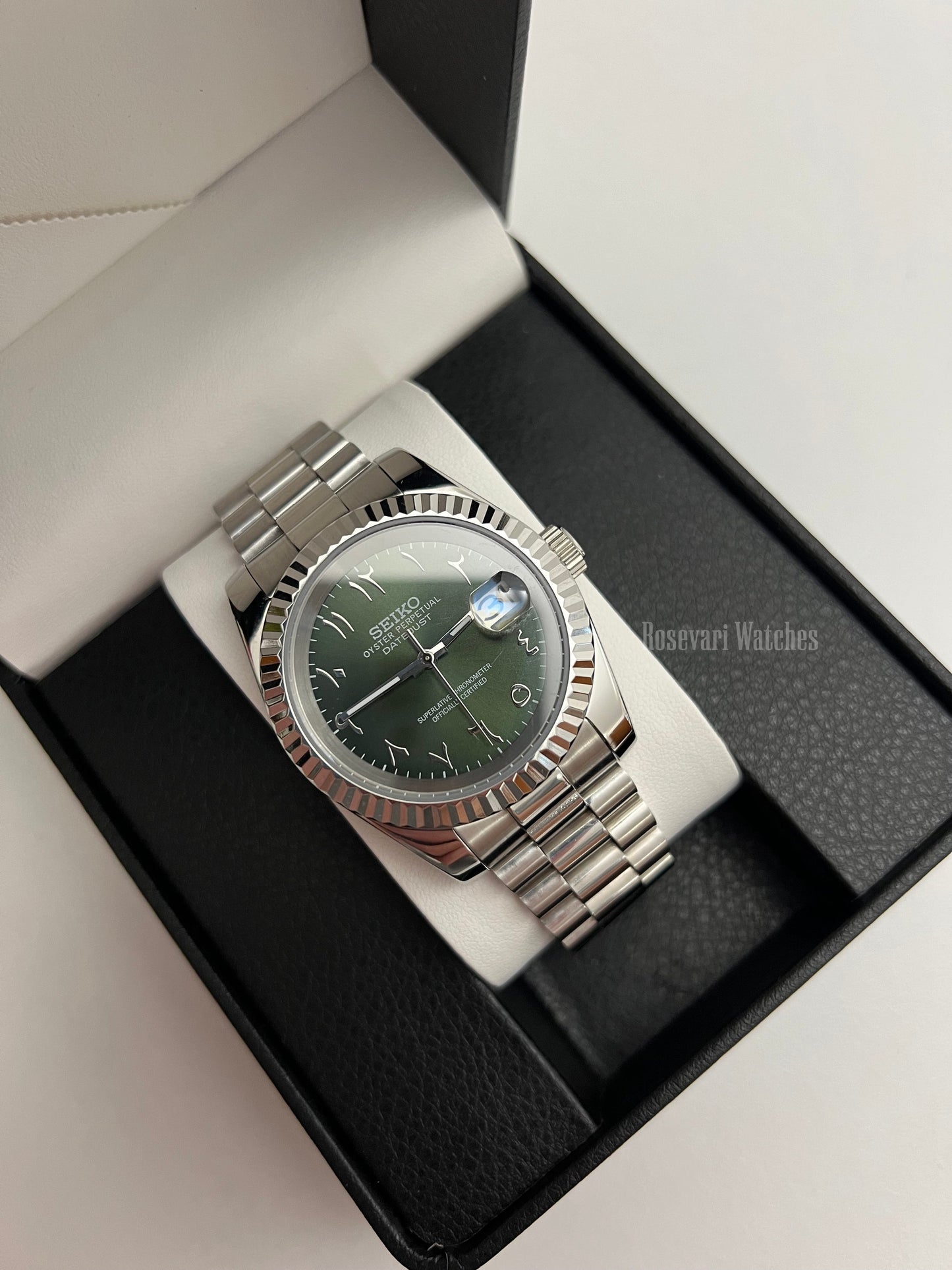 Seiko Datejust Mod (Arabic Olive)