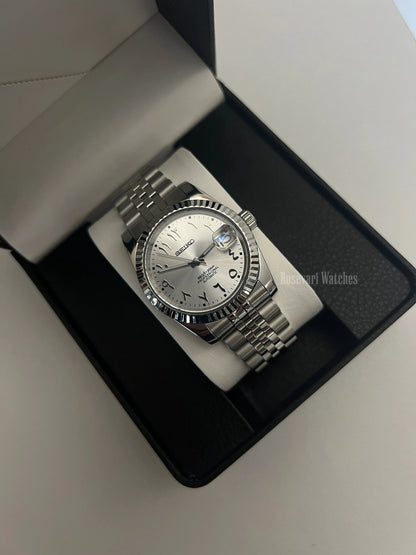 Seiko Datejust Mod (Arabic White)