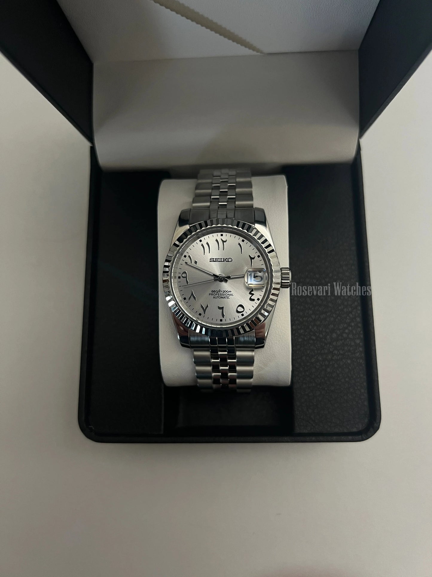 Seiko Datejust Mod (Arabic White)