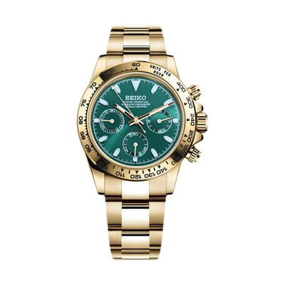 SeikTona (Green & Gold) chronograph