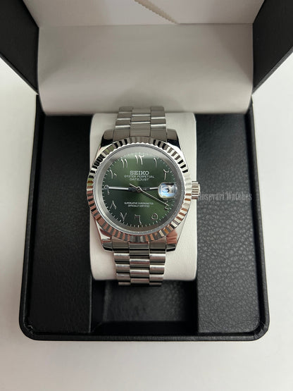 Seiko Datejust Mod (Arabic Olive)