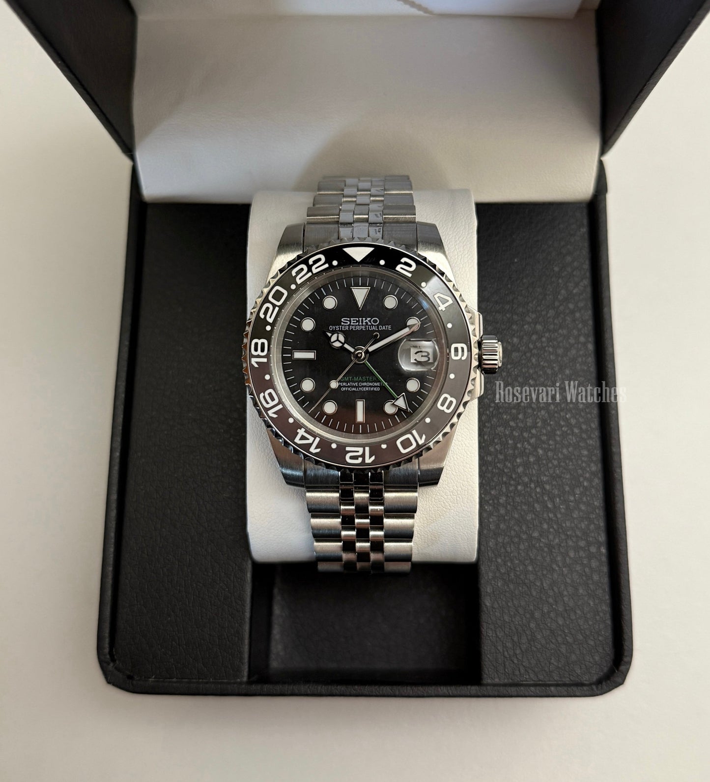 Seiko GMT Bruce Wayne Mod