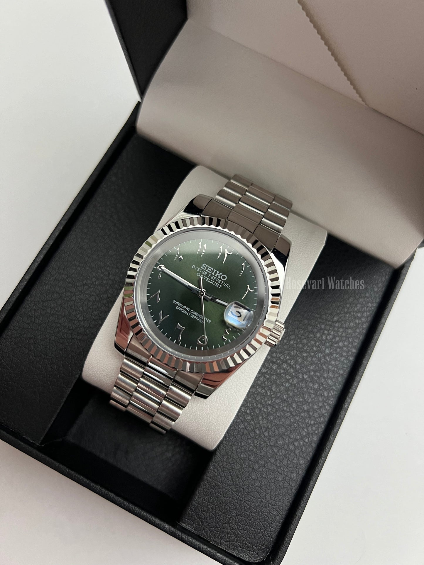 Seiko Datejust Mod (Arabic Olive)