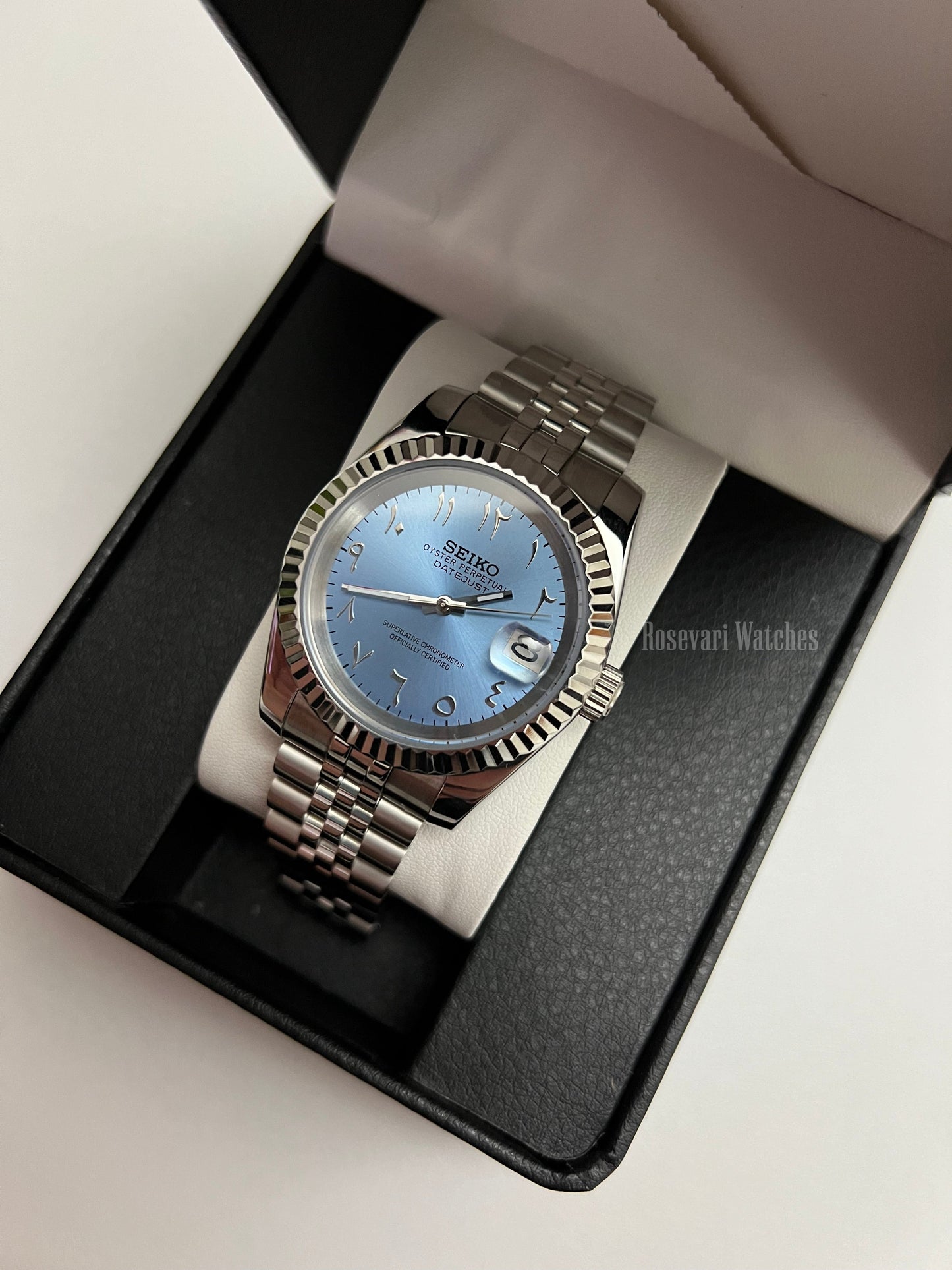 Seiko Datejust Mod (Arabic Blue)