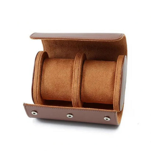 2 Piece - Watch Travel Case (Brown) — automatic Seiko mod watch