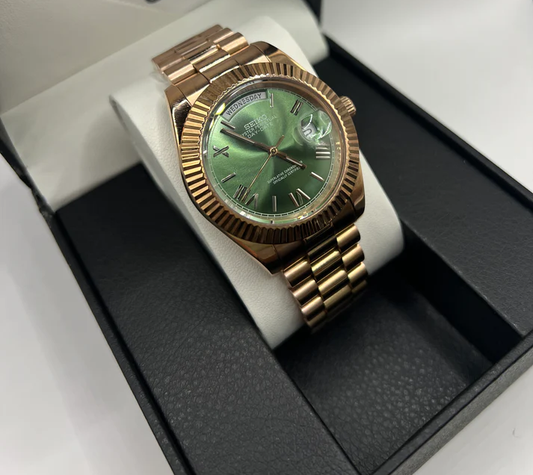 Seiko Day-Date Mod Rose-Gold (Green)