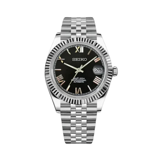 Seiko Datejust Mod (Black Roman)