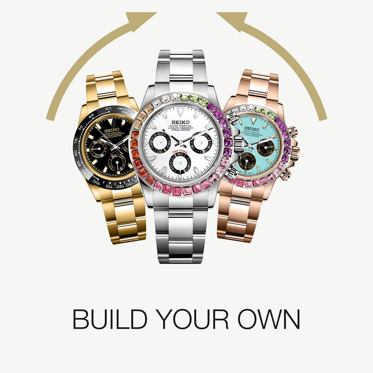 Build your own Daytona custom mod watch: pick the case, dial and bracelet