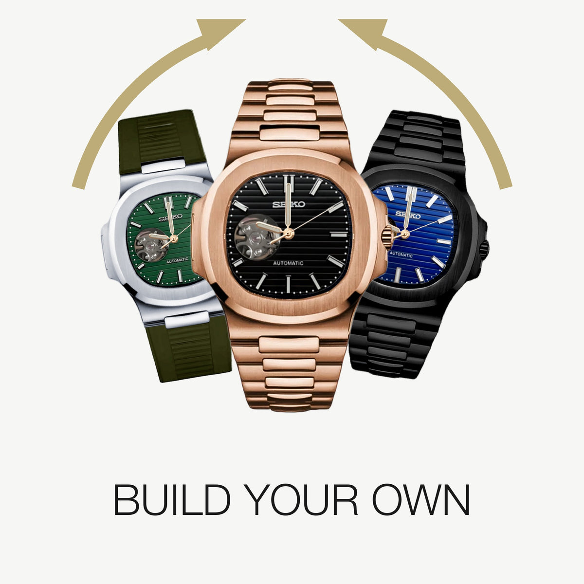 Build your own Nautilus custom mod watch: pick the case, dial and bracelet