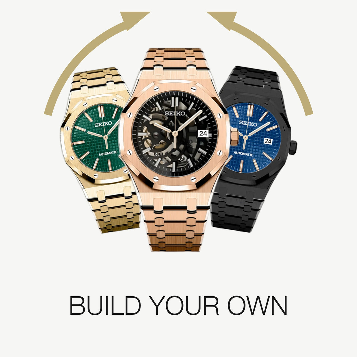 Build your own Royal Oak custom mod watch: pick the case, dial and bracelet