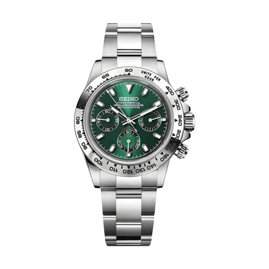 Seiko Daytona mod watch — Green