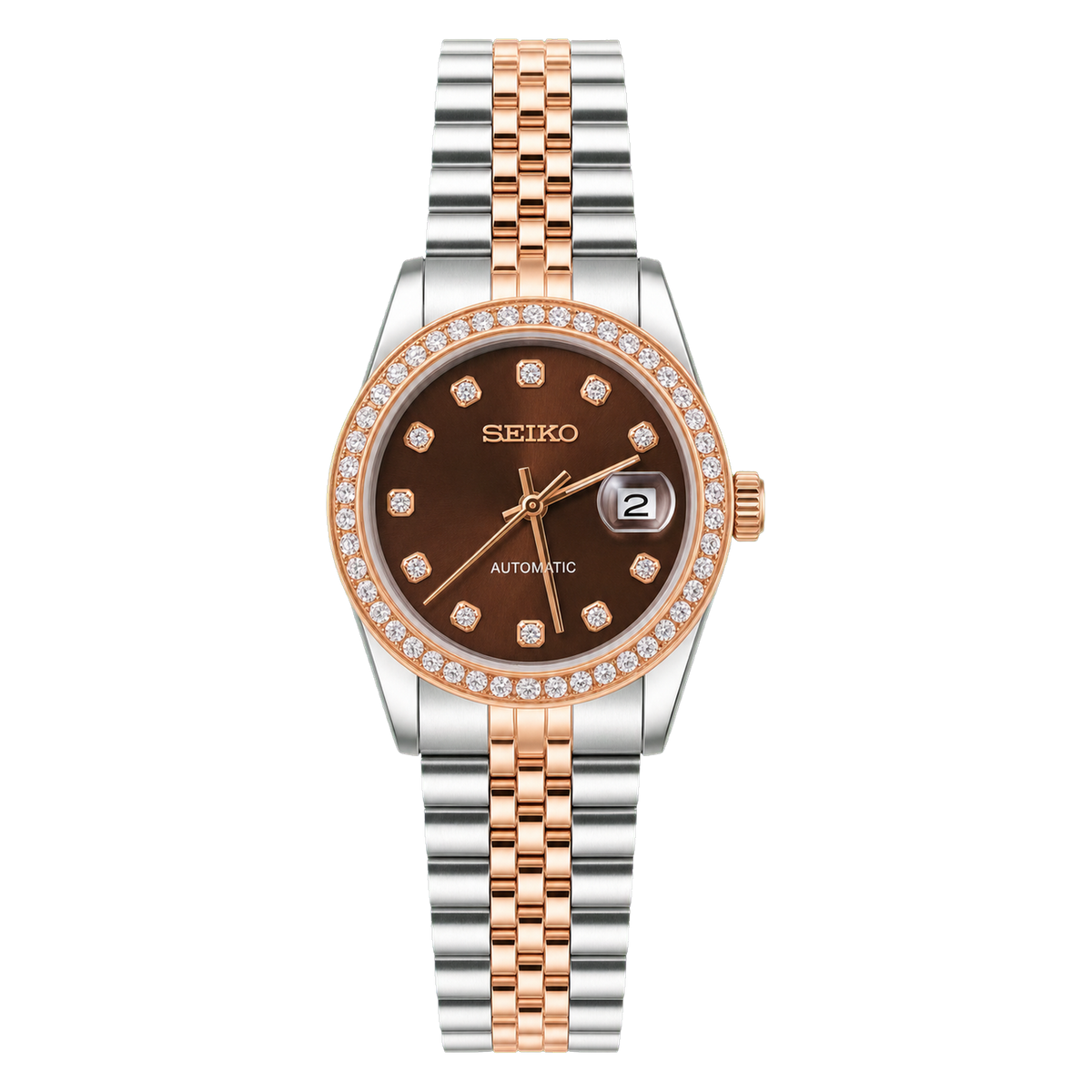 Lady Datejust (Rose Chocolate Gem Bezel)