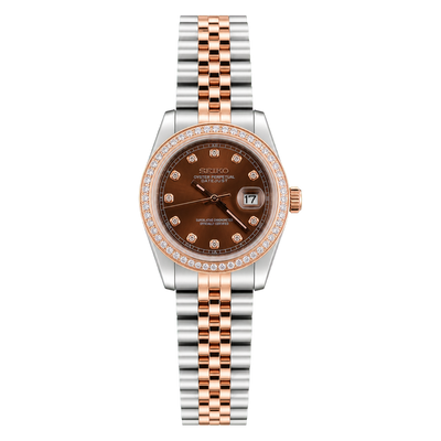 Lady Datejust (Rose Gold Chocolate Gem Bezel)