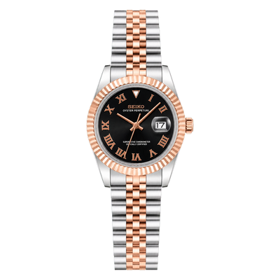 Lady Datejust (Two-Tone Rose Gold Black Roman)