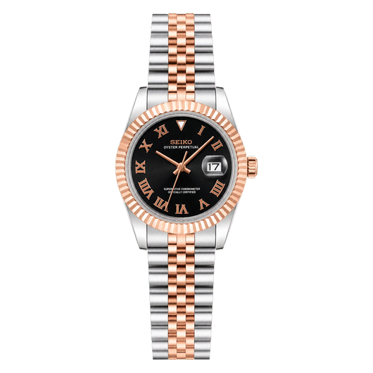 Lady Datejust (Two-Tone Rose Gold Black Roman)