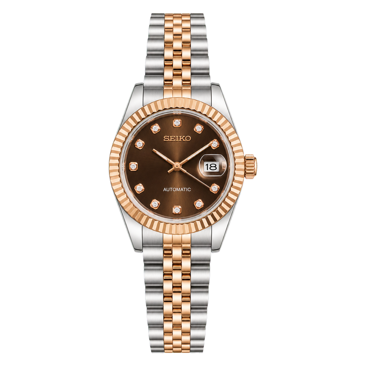 Lady Datejust (Two-Tone Rose Gold Chocolate Gem)