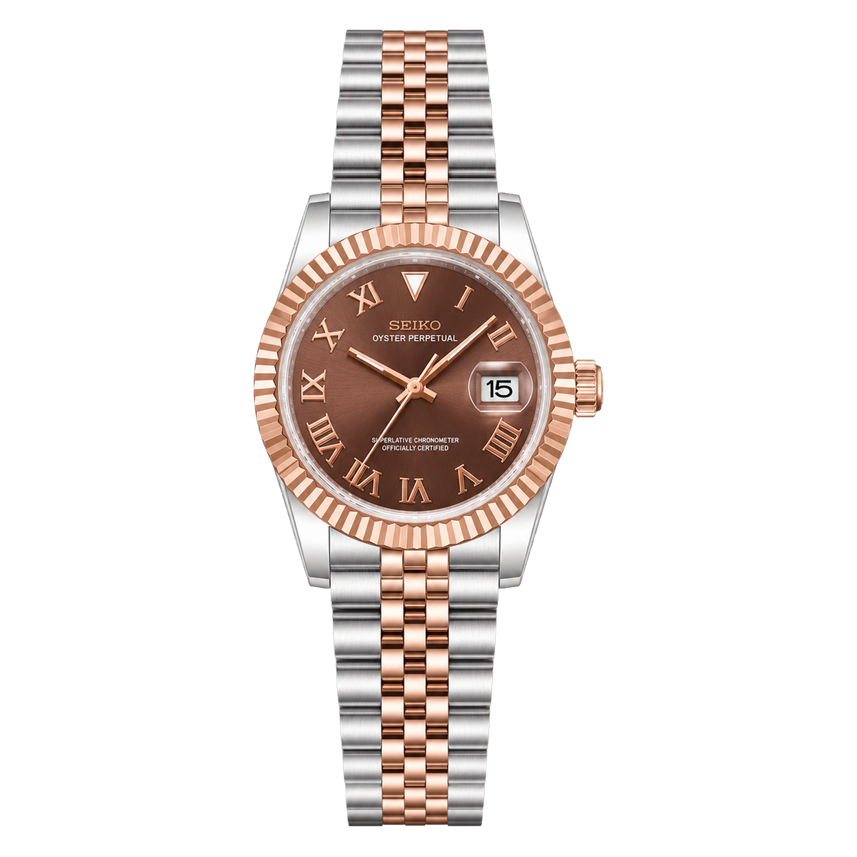 Lady Datejust (Two-Tone Rose Gold Chocolate Roman)