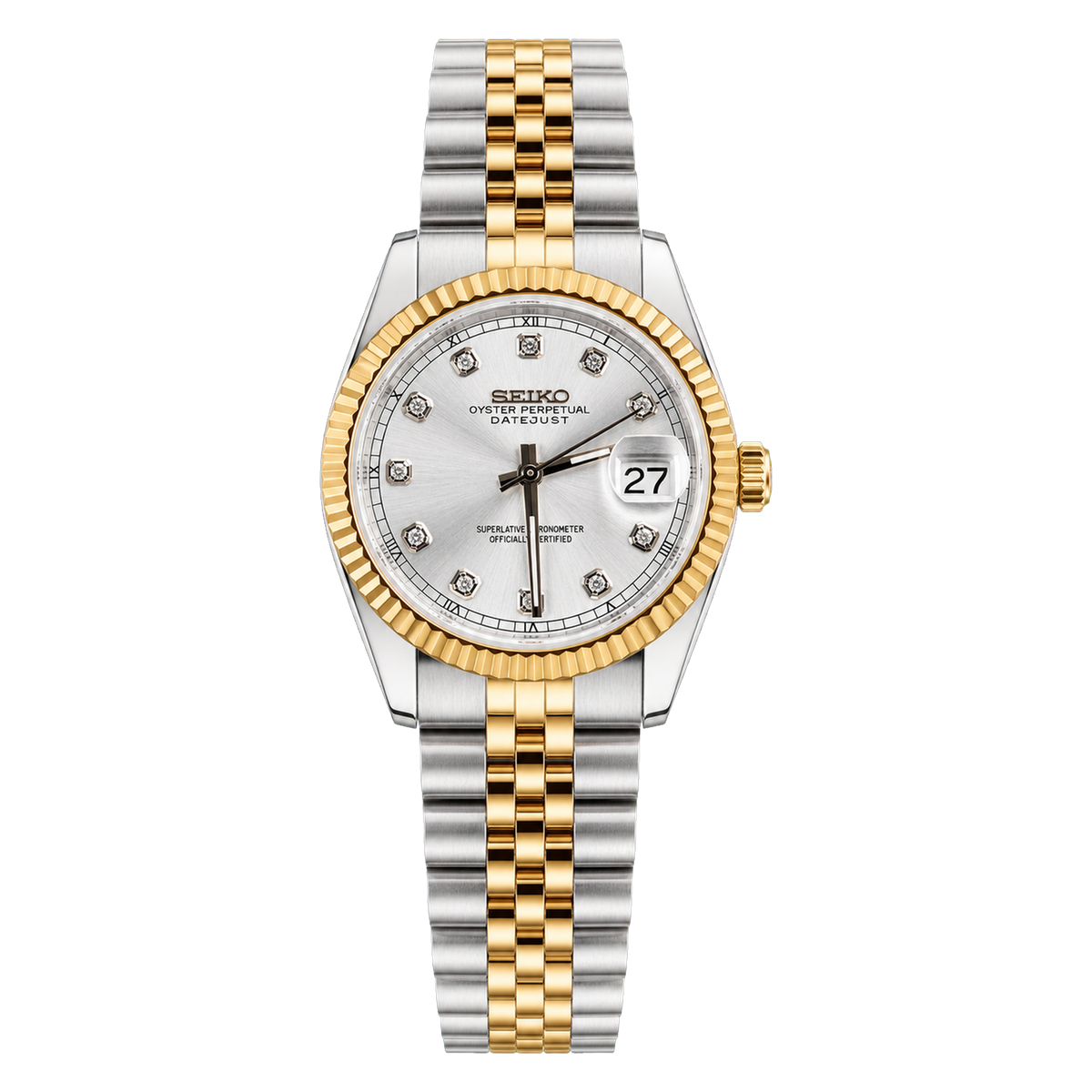 Lady Datejust (Two-Tone Silver Gem)