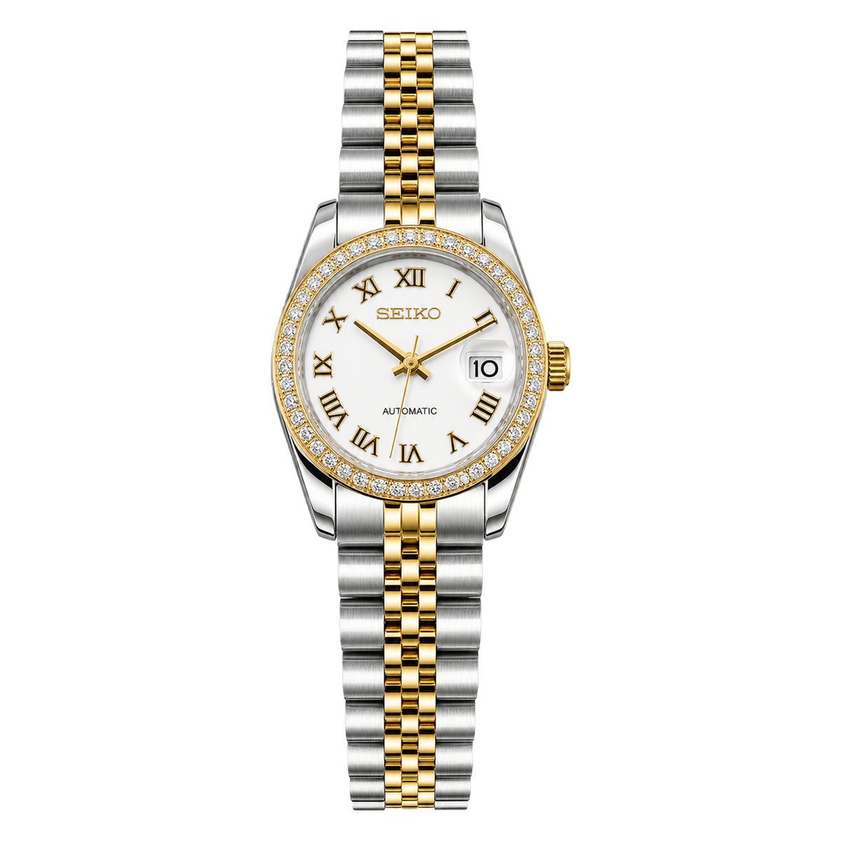 Lady Datejust (Two-Tone White Roman Gem)