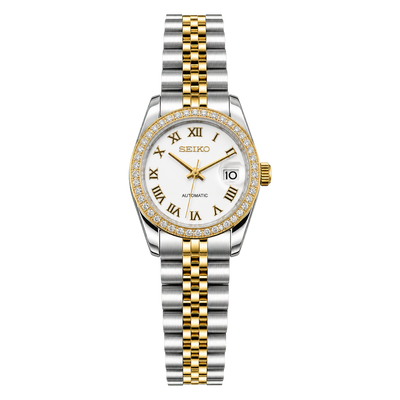 Lady Datejust (Two-Tone White Roman Gem)
