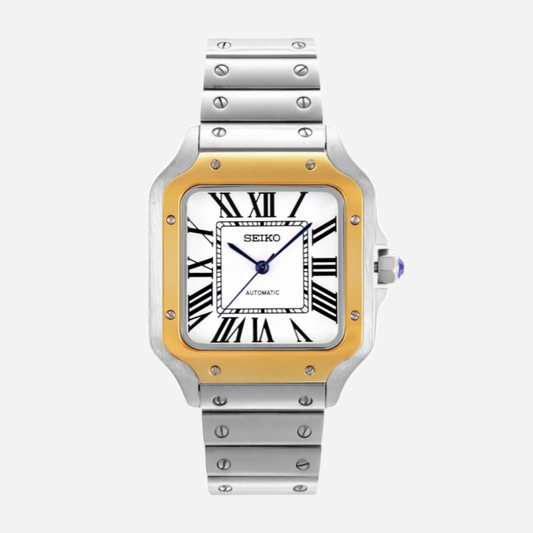 Seiko Santos mod watch — Two-Tone Gold