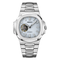 Nautilus (cœur ouvert blanc) | Montre Custom Mod NH38