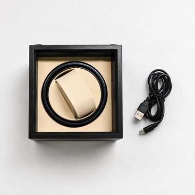 What is in the box: watch winder and USB cable