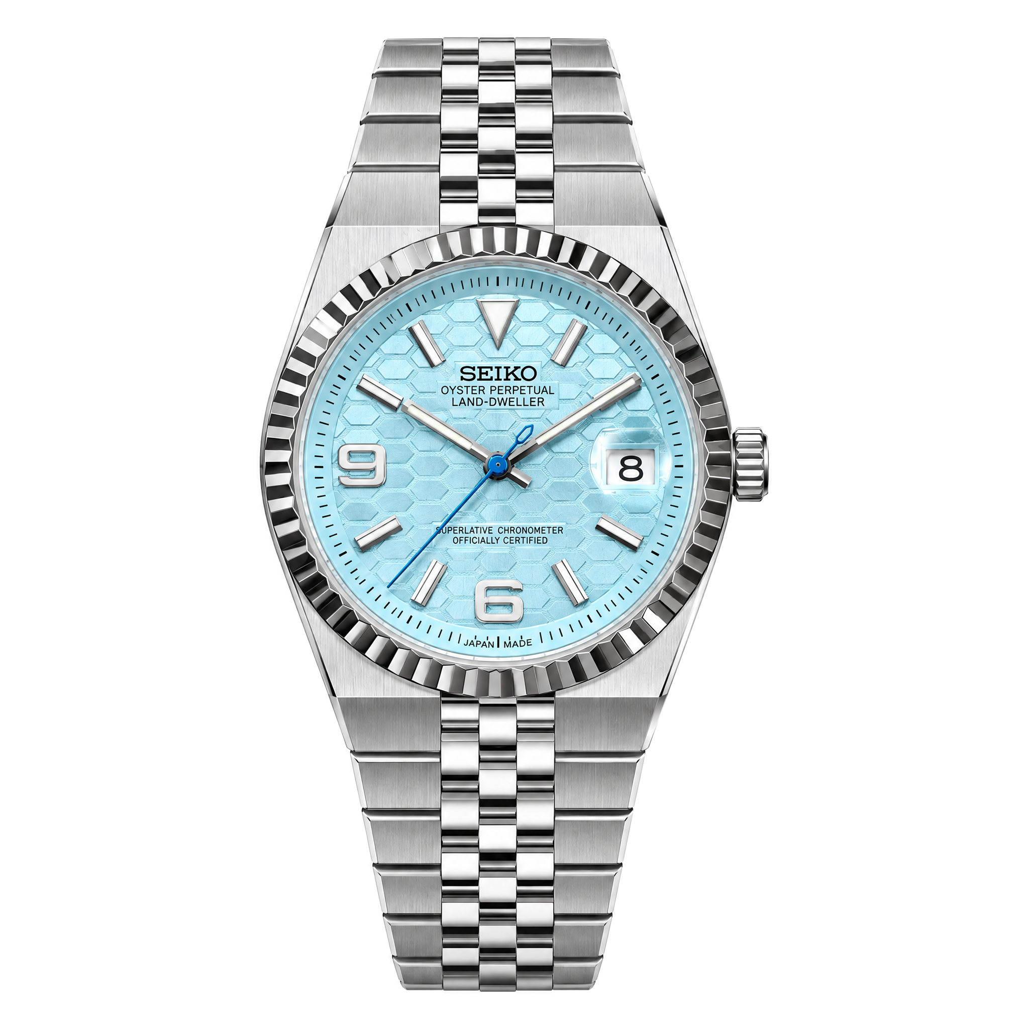 Tiffany Blue Honeycomb Dial Seiko Land Dweller Mod | NH35