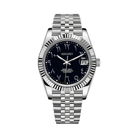 SeikJust (Arabic Black) | NH35 Custom Mod Watch