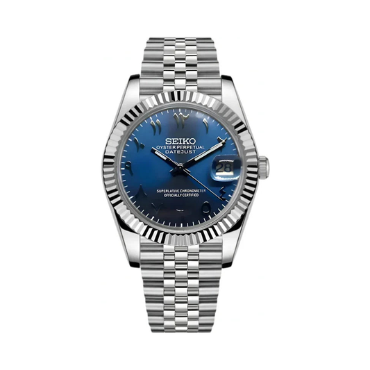 SeikJust (Arabic Royal Blue) | NH35 Custom Mod Watch