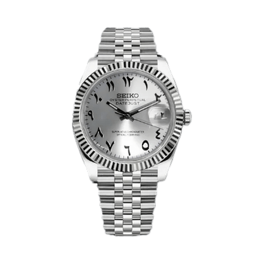Datejust (Arabic White) | NH35 Custom Mod Watch