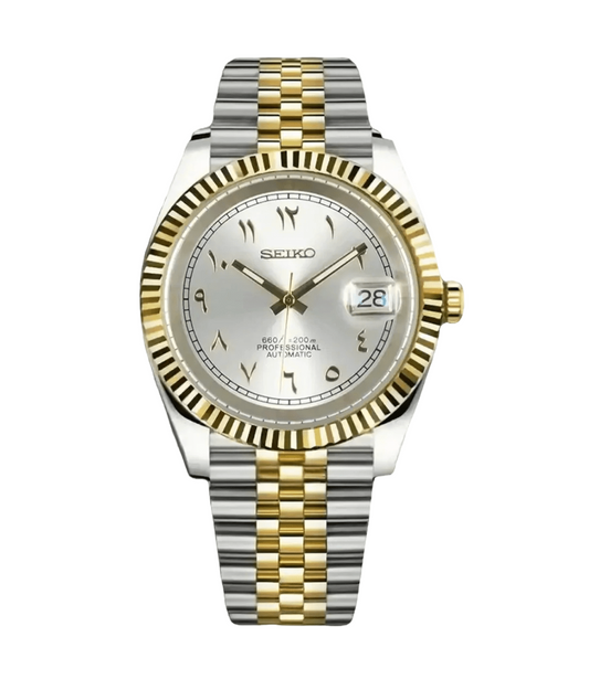 Datejust (Two-Tone Arabic Silver)
