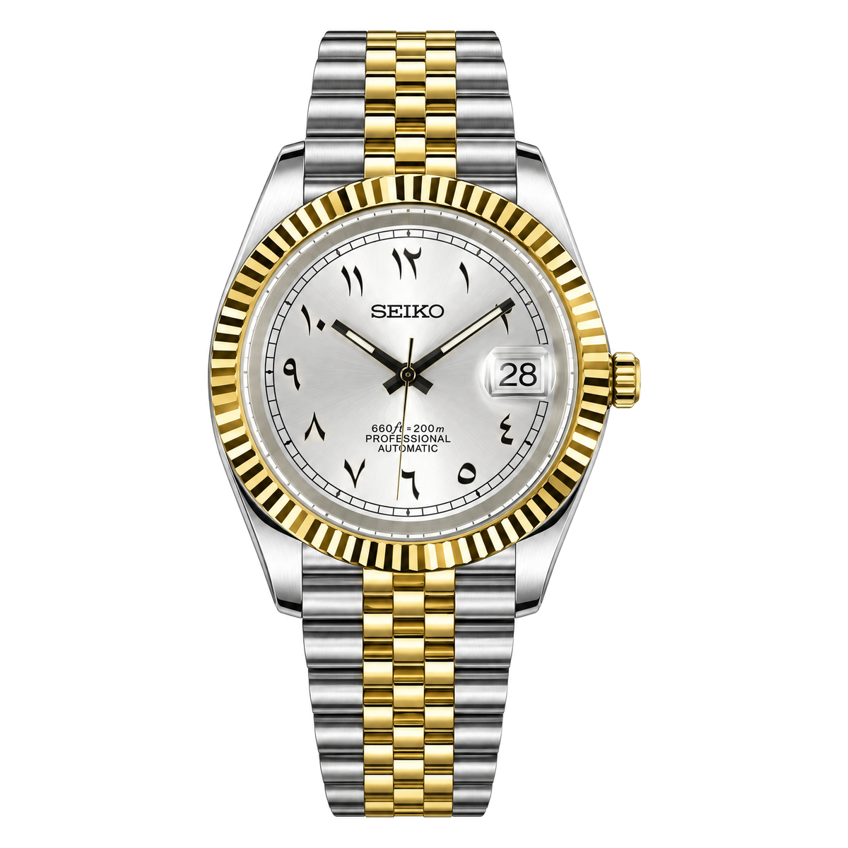 Datejust (Two-Tone Arabic Silver)
