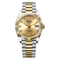 Datejust (deux tons or et pierres précieuses) | Montre modifiée NH35