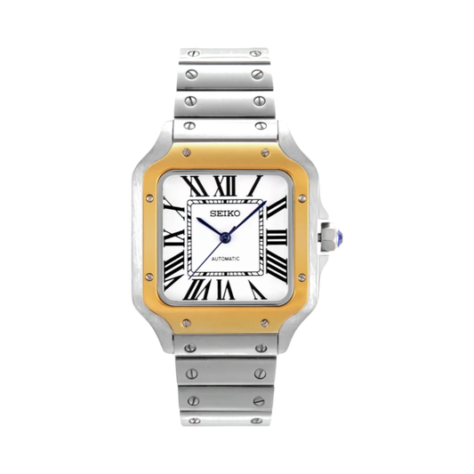 SeikSantos (Two-Tone Gold) | NH35 Custom Mod Watch