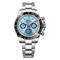 Daytona (Cadran bleu glacier, lunette noire) | Montre Chrono Mod personnalisée VK63