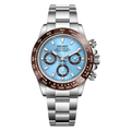 Daytona (Ice Blue) VK63 meca-quartz chronograph mod watch by Rosevari Watches.
