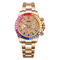 Daytona (Or rose Rainbow Ice) | Montre Chrono Mod sur mesure VK63